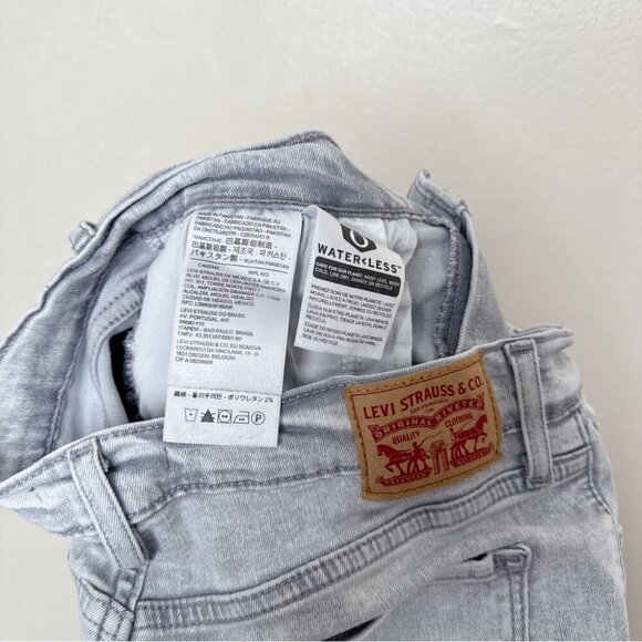 Levi's Womens 26 720 High Rise Super Skinny Jeans Grey Wash - Picture 10 of 16